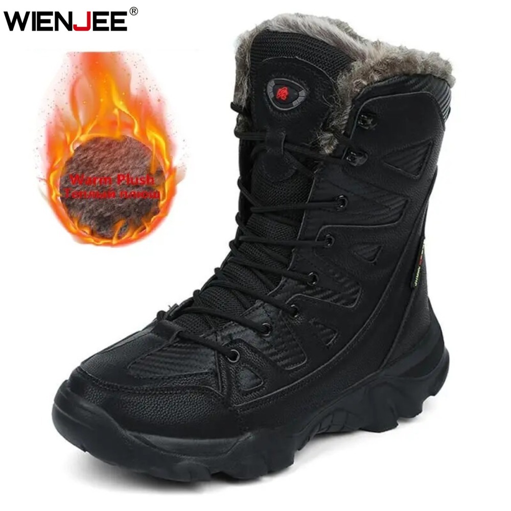 Winter Waterproof Men Boots Pl - Sneaker Zone 评论和价格