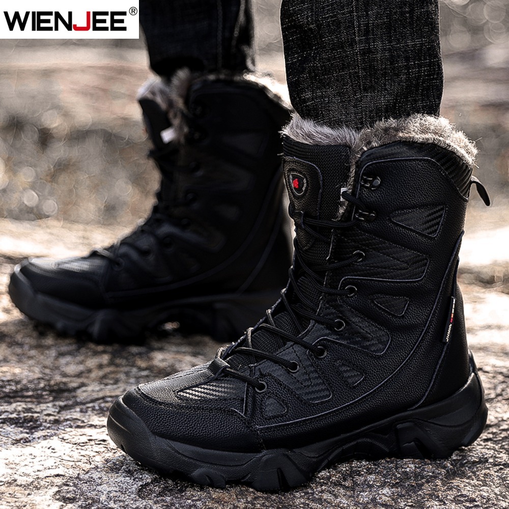 Winter Waterproof Men Boots Pl - Sneaker Zone 评论和价格