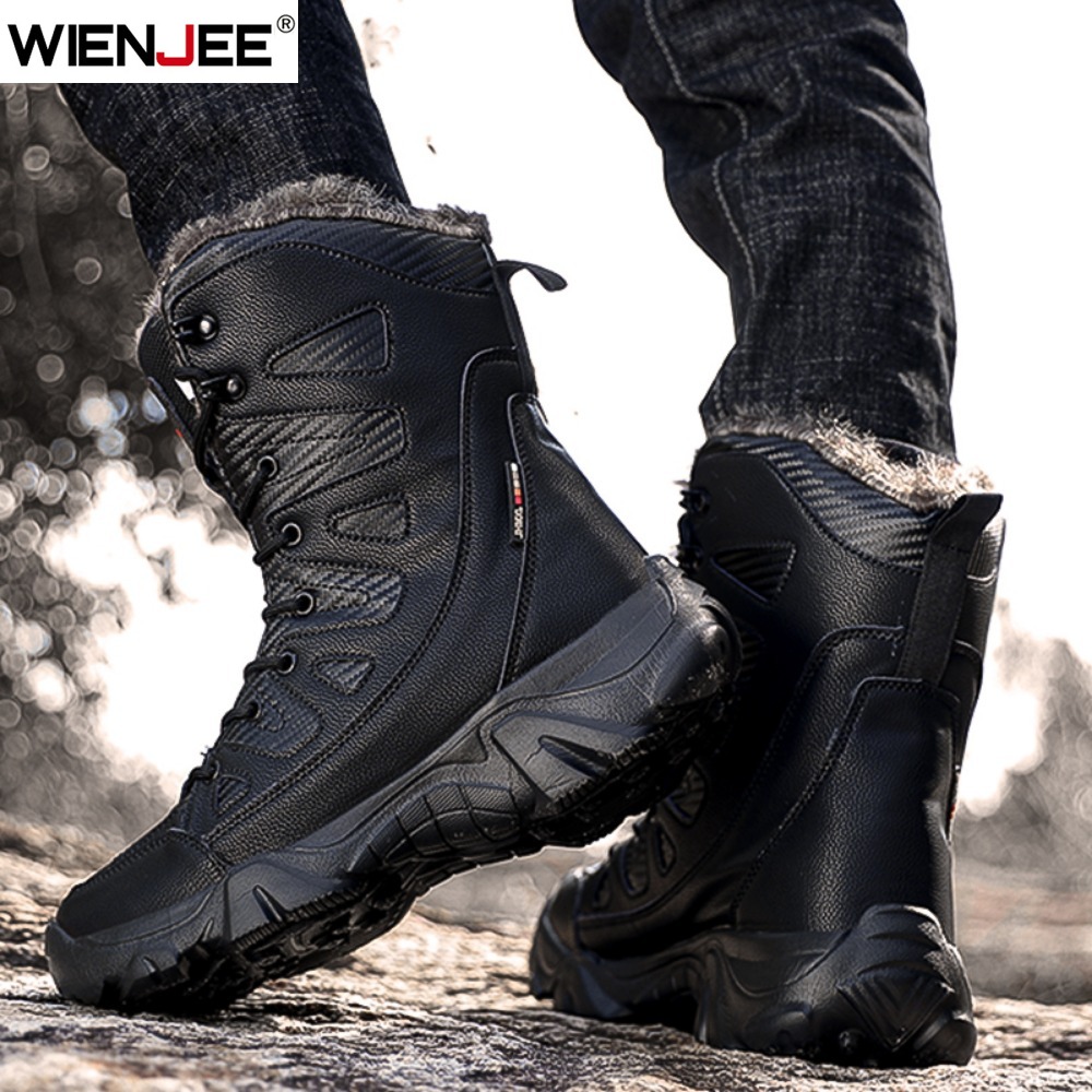 Winter Waterproof Men Boots Pl - Sneaker Zone 评论和价格